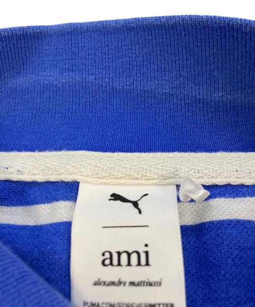PUMA（プーマ）PUMA (プーマ) AMI Alexandre Mattiussi (アミアレクサンドルマテュッシ) 半袖ポロシャツ ブルー サイズ:SIZE Lの古着・服飾アイテム