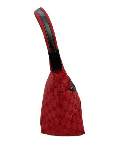 GUCCI（グッチ）GUCCI (グッチ) GGキャンバス ハンドバッグ レッド サイズ:実寸サイズをご参照下さい。の古着・服飾アイテム