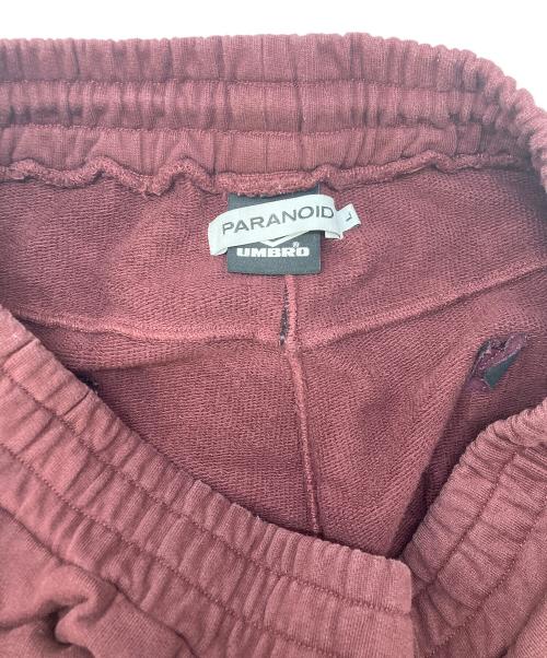 UMBRO（アンブロ）UMBRO (アンブロ) PARANOID (パラノイド) BALLON SWEAT CARGO PANTS(バロンスウェットカーゴパンツ) ボルドー サイズ:SIZE Lの古着・服飾アイテム