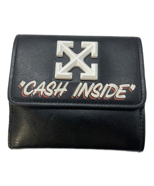 OFFWHITE（オフホワイト）OFFWHITE (オフホワイト) Jitney Leather Wallet ブラック サイズ:実寸サイズをご参照下さい。の古着・服飾アイテム