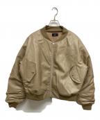 BREATHブレス）の古着「フェイクレザージャケット BR25AW-00101」｜ベージュ