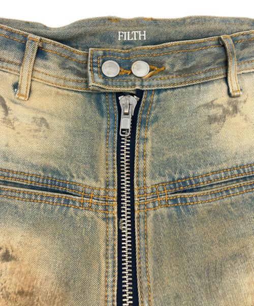 FILTH（フィルス）FILTH (フィルス) Front zip buggy Denim shortsハーフパンツ インディゴ サイズ:SIZE 1の古着・服飾アイテム