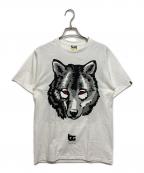 A BATHING APE×SNEAKERWOLFアベイシングエイプ×スニーカーウルフ）の古着「コラボプリントtシャツ」｜ホワイト
