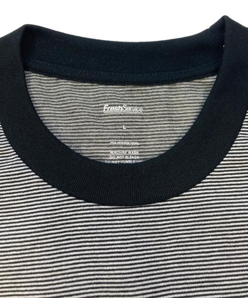 FreshService（フレッシュサービス）FreshService (フレッシュサービス) MICRO BORDER TEE ホワイト×ブラック サイズ:SIZE Lの古着・服飾アイテム