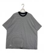 FreshServiceフレッシュサービス）の古着「MICRO BORDER TEE」｜ホワイト×ブラック