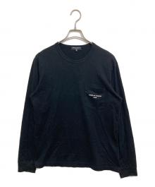 COMME des GARCONS HOMME（コムデギャルソン オム）の古着「綿天竺 製品プリント L/S Tシャツ」｜ブラック