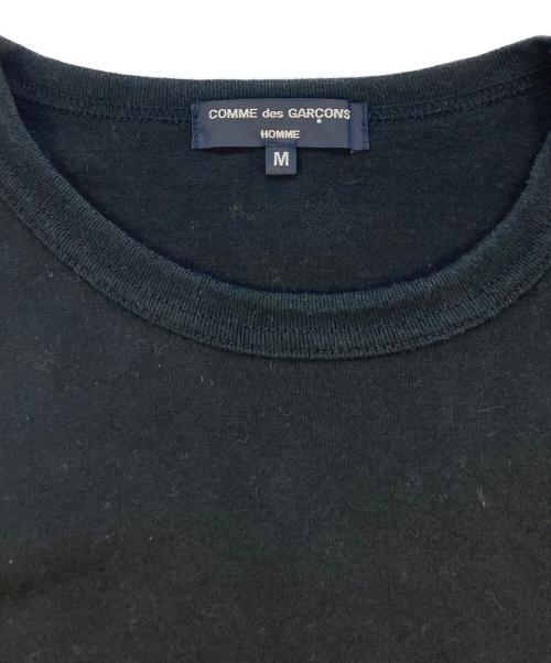 COMME des GARCONS HOMME（コムデギャルソン オム）COMME des GARCONS HOMME (コムデギャルソン オム) 綿天竺 製品プリント L/S Tシャツ ブラック サイズ:SIZE Mの古着・服飾アイテム