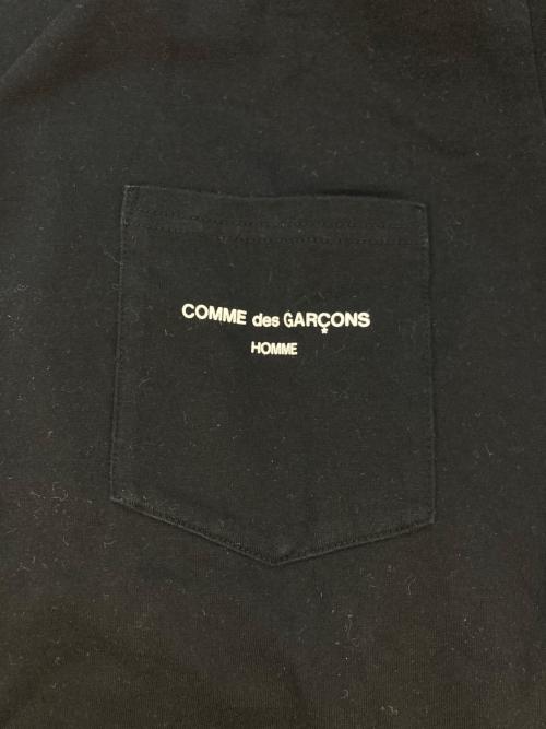 COMME des GARCONS HOMME（コムデギャルソン オム）COMME des GARCONS HOMME (コムデギャルソン オム) 綿天竺 製品プリント L/S Tシャツ ブラック サイズ:SIZE Mの古着・服飾アイテム