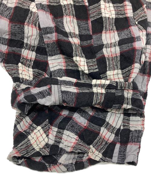 慈雨（ジウ）慈雨 (ジウ) チェックサルエルパンツ ブラック×グレー サイズ:SIZE40の古着・服飾アイテム