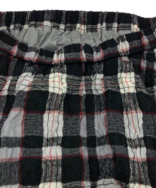 慈雨（ジウ）慈雨 (ジウ) チェックサルエルパンツ ブラック×グレー サイズ:SIZE40の古着・服飾アイテム