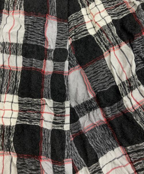 慈雨（ジウ）慈雨 (ジウ) チェックサルエルパンツ ブラック×グレー サイズ:SIZE40の古着・服飾アイテム