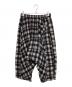慈雨 (ジウ) チェックサルエルパンツ ブラック×グレー サイズ:SIZE40：7000円