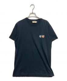 maison kitsune（メゾンキツネ）の古着「ダブルフォックスヘッドTシャツ」｜ブラック