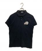 MONCLERモンクレール）の古着「MAGLIA POLO MANICA CORTA」｜ブラック