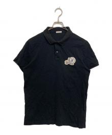 MONCLER（モンクレール）の古着「MAGLIA POLO MANICA CORTA」｜ブラック