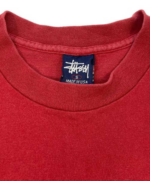 stussy（ステューシー）stussy (ステューシー) S-LOGO T-SHIRT レッド サイズ:SIZE Sの古着・服飾アイテム