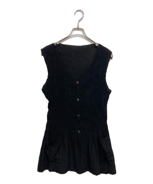 tricot COMME des GARCONS（トリココムデギャルソン）tricot COMME des GARCONS (トリココムデギャルソン) ノースリーブプリーツチュニックブラウス ブラック サイズ:SIZE Freeの古着・服飾アイテム