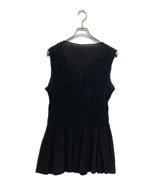 tricot COMME des GARCONS（トリココムデギャルソン）tricot COMME des GARCONS (トリココムデギャルソン) ノースリーブプリーツチュニックブラウス ブラック サイズ:SIZE Freeの古着・服飾アイテム