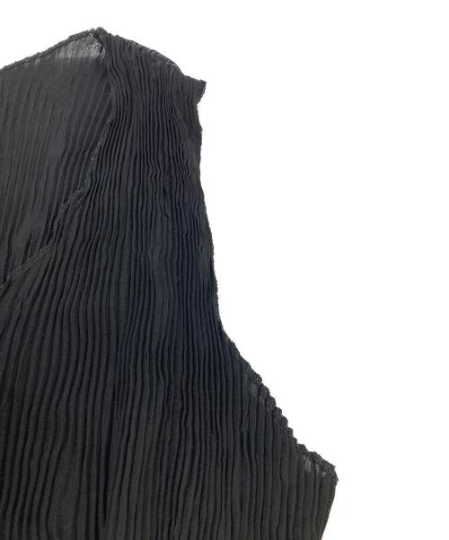 tricot COMME des GARCONS（トリココムデギャルソン）tricot COMME des GARCONS (トリココムデギャルソン) ノースリーブプリーツチュニックブラウス ブラック サイズ:SIZE Freeの古着・服飾アイテム
