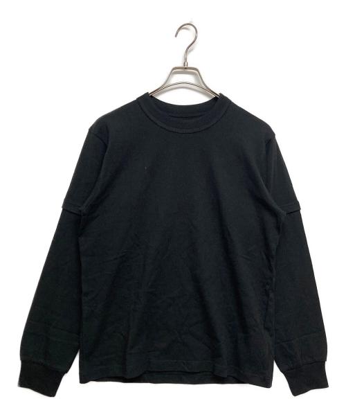 sacai（サカイ）sacai (サカイ) クルーネックカットソー ブラック サイズ:SIZE1 未使用品の古着・服飾アイテム