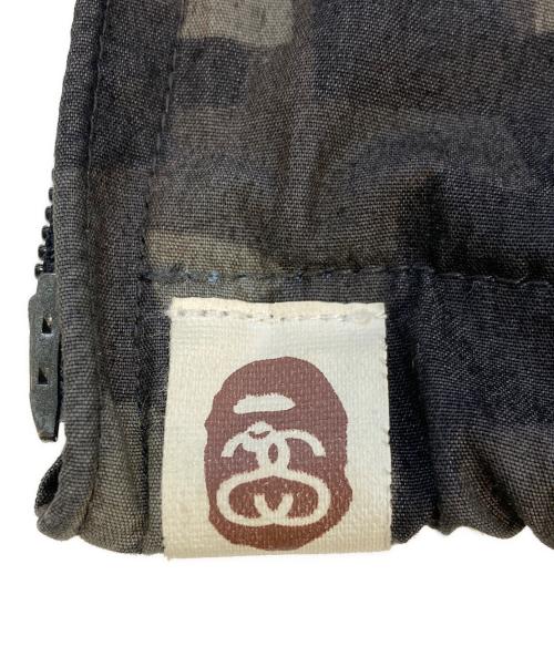 stussy（ステューシー）stussy (ステューシー) A BATHING APE (アベイシングエイプ) カモフラージュナイロンジャケット グレー サイズ:SIZE Mの古着・服飾アイテム
