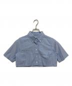 DAIRIKUダイリク）の古着「Short Hem Button Down(ショート ヘム ボタン ダウン）」｜ブルー