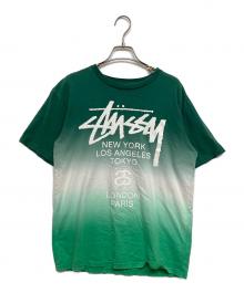 stussy（ステューシー）の古着「グラデーションロゴTシャツ」｜グリーン×ホワイト