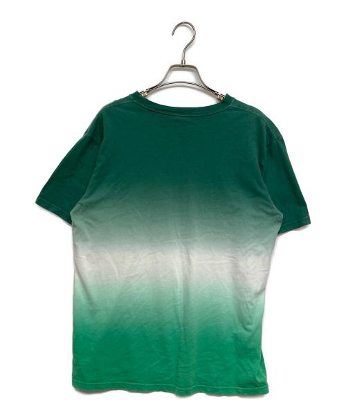 stussy（ステューシー）stussy (ステューシー) グラデーションロゴTシャツ グリーン×ホワイト サイズ:SIZE Mの古着・服飾アイテム