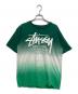 stussy（ステューシー）の古着「グラデーションロゴTシャツ」｜グリーン×ホワイト