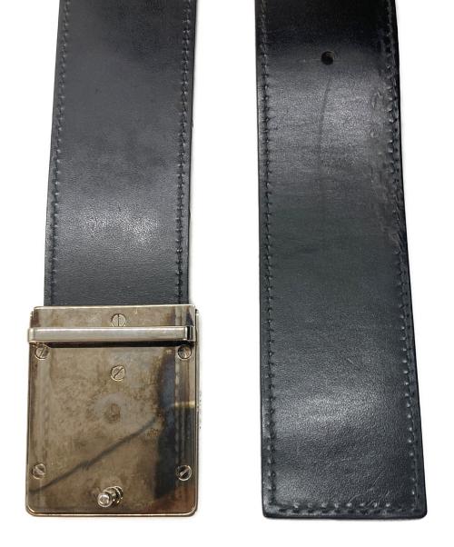 GUCCI（グッチ）GUCCI (グッチ) スクエアGバックルレザーベルト ブラックの古着・服飾アイテム