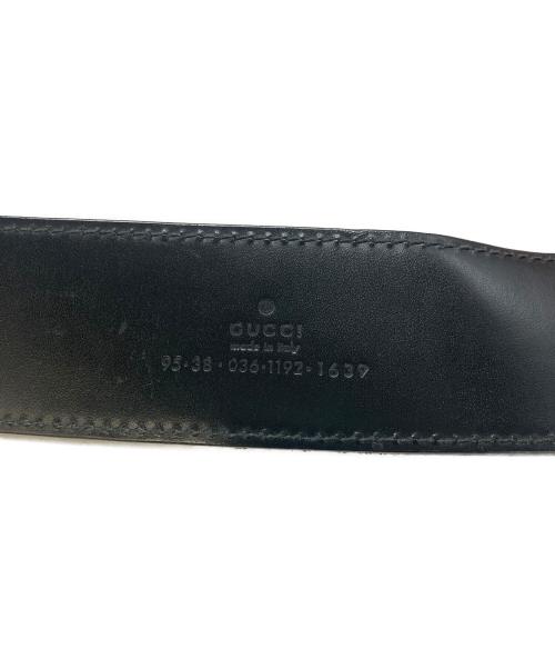 GUCCI（グッチ）GUCCI (グッチ) スクエアGバックルレザーベルト ブラックの古着・服飾アイテム