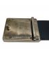 中古・古着 GUCCI (グッチ) スクエアGバックルレザーベルト ブラック：10000円
