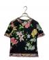 LEONARD FASHION（レオナールファッション）の古着「花柄カットソー」｜ブラック