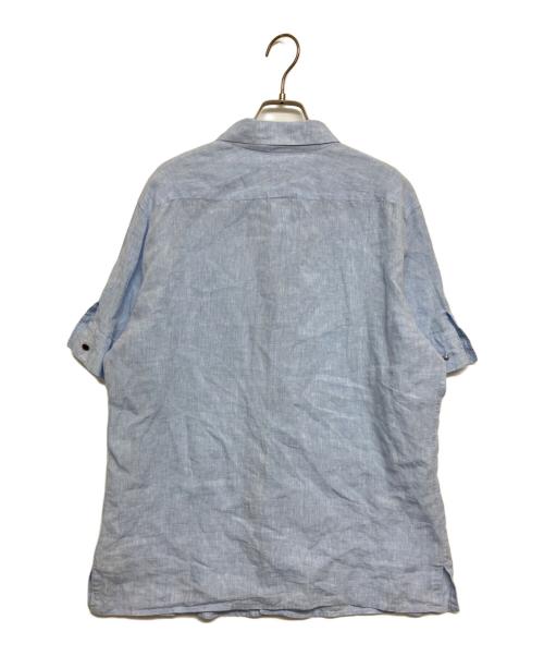 HERMES（エルメス）HERMES (エルメス) リネンシャツ ブルー サイズ:SIZE 16 1/2の古着・服飾アイテム