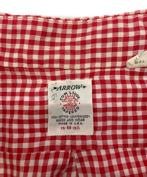 ARROW（アロー）ARROW (アロー) 60‘Sチェックシャツ レッド サイズ:SIZE Mの古着・服飾アイテム