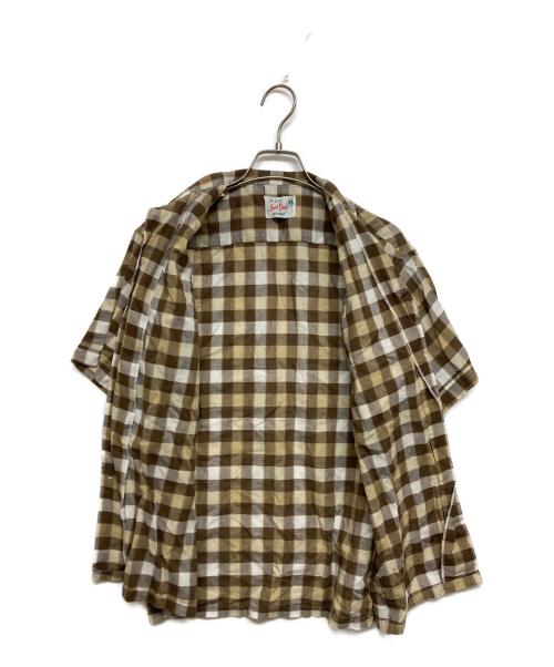Lord Paul（ロード・ポール）Lord Paul (ロード・ポール) 60Sオープンカラーチェックシャツ ブラウン サイズ:SIZE 15 1/2の古着・服飾アイテム