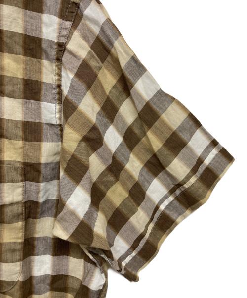 Lord Paul（ロード・ポール）Lord Paul (ロード・ポール) 60Sオープンカラーチェックシャツ ブラウン サイズ:SIZE 15 1/2の古着・服飾アイテム