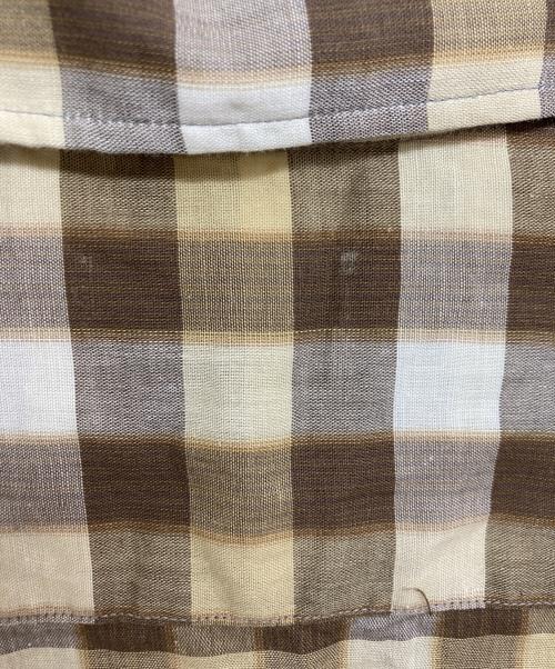 Lord Paul（ロード・ポール）Lord Paul (ロード・ポール) 60Sオープンカラーチェックシャツ ブラウン サイズ:SIZE 15 1/2の古着・服飾アイテム