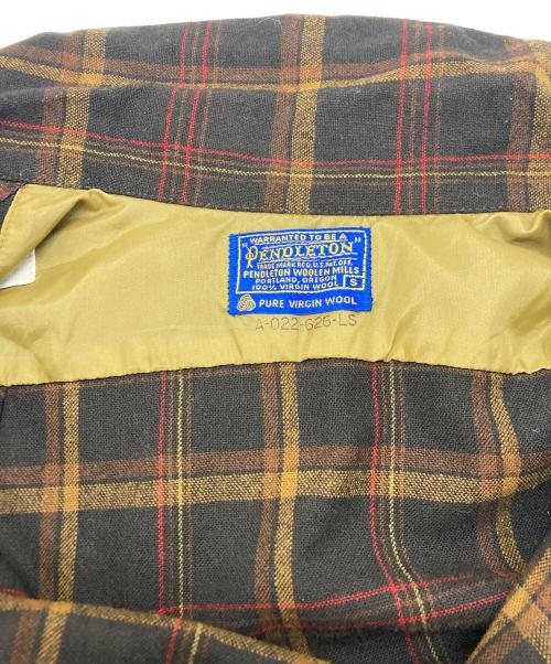 PENDLETON（ペンドルトン）PENDLETON (ペンドルトン) ウールチェックボートシャツ ブラウン サイズ:SIZE Sの古着・服飾アイテム