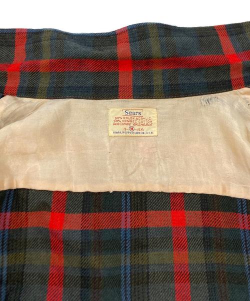 Sears（シアーズ）Sears (シアーズ) 60Sヴィンテージコットンアクリルネルチェックシャツ グレー サイズ:SIZE Mの古着・服飾アイテム