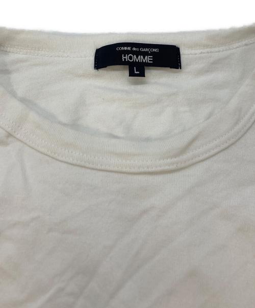 COMME des GARCONS HOMME（コムデギャルソン オム）COMME des GARCONS HOMME (コムデギャルソン オム) 綿度詰天竺 製品プリントTシャツ ホワイト サイズ:SIZE Lの古着・服飾アイテム