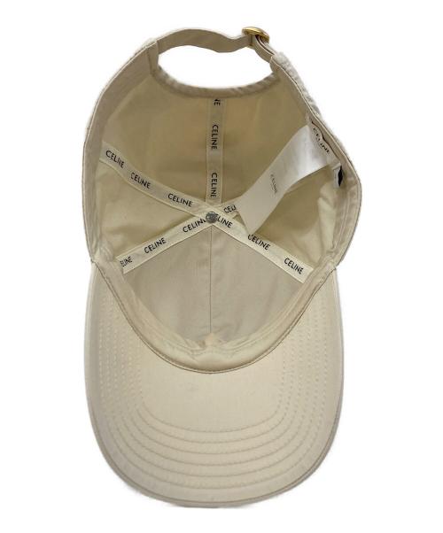 CELINE（セリーヌ）CELINE (セリーヌ) トリオンフ ベースボールキャップ ベージュ サイズ:SIZE Lの古着・服飾アイテム
