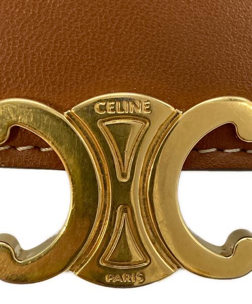 CELINE（セリーヌ）CELINE (セリーヌ) スモール フラップウォレット トリオンフ ブラウンの古着・服飾アイテム