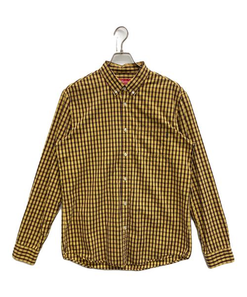 SUPREME（シュプリーム）SUPREME (シュプリーム) ギンガムチェックシャツ イエロー サイズ:SIZE Lの古着・服飾アイテム