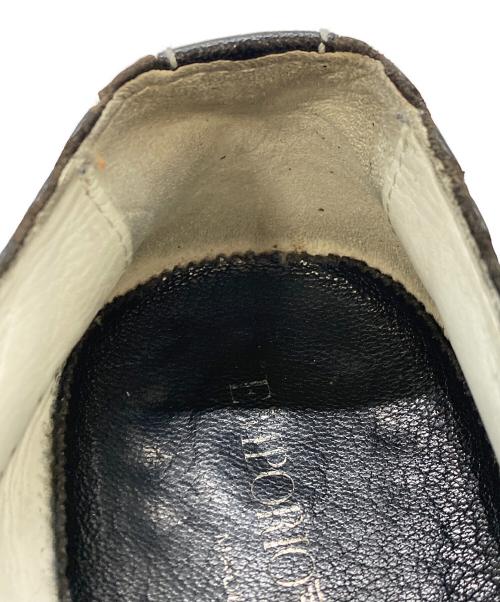 EMPORIO ARMANI（エンポリオ アルマーニ）EMPORIO ARMANI (エンポリオ アルマーニ) ステッチ配色レザーシューズ ブラック サイズ:SIZE40の古着・服飾アイテム