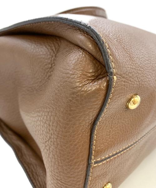 IACUCCI（イアクッチ）IACUCCI (イアクッチ) 2WAYレザーバッグ ブラウンの古着・服飾アイテム