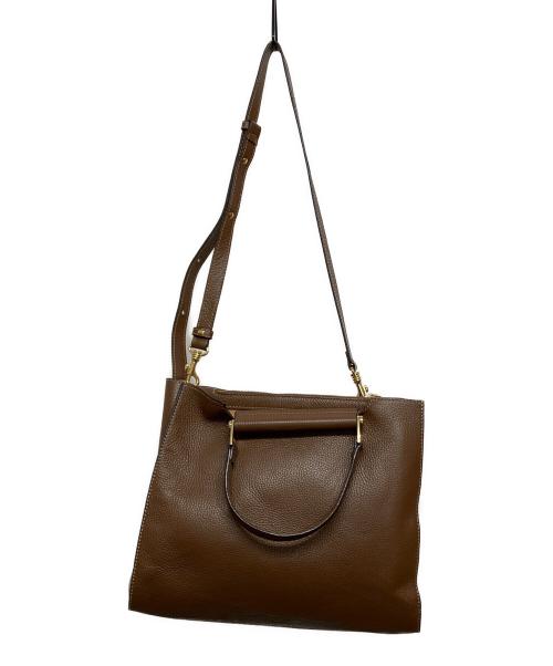 IACUCCI（イアクッチ）IACUCCI (イアクッチ) 2WAYレザーバッグ ブラウンの古着・服飾アイテム