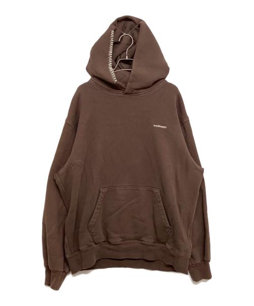 madhappy（マッドハッピー）madhappy (マッドハッピー) ロゴ刺繍裏起毛パーカー　UK0100101-DKC-L ブラウン サイズ:実寸参照の古着・服飾アイテム