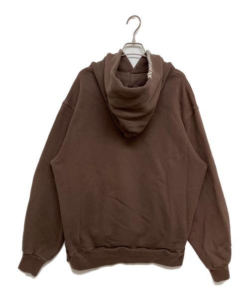 madhappy（マッドハッピー）madhappy (マッドハッピー) ロゴ刺繍裏起毛パーカー　UK0100101-DKC-L ブラウン サイズ:実寸参照の古着・服飾アイテム