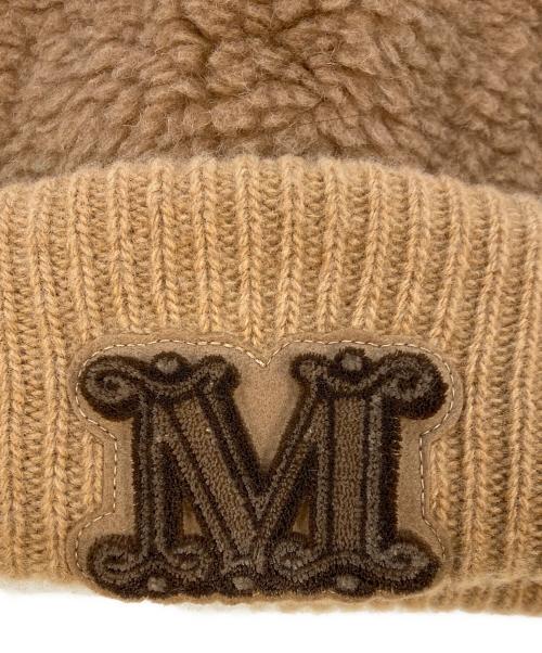 MaxMara（マックスマーラ）MaxMara (マックスマーラ) テディニット帽 ブラウン サイズ:58ｃｍの古着・服飾アイテム